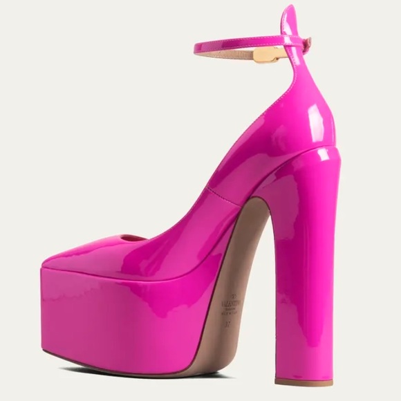 Valentino Rockstud Tan-Go Ankle Strap Platform Heel Pump - Picture 3 of 11